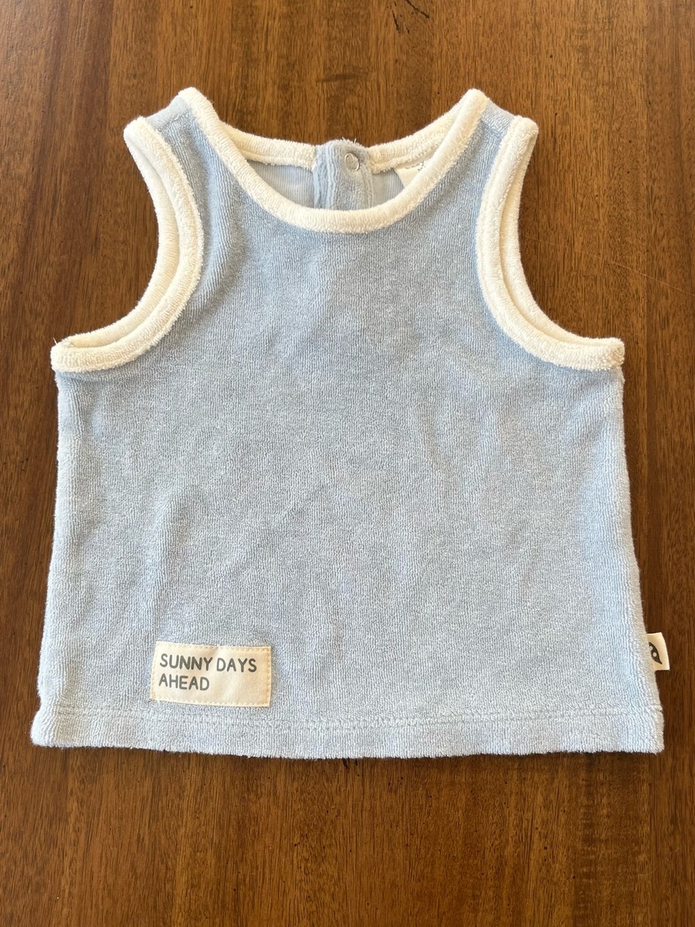 Easy Peasy Organic Cotton Blue Terry Tank Top for Kids